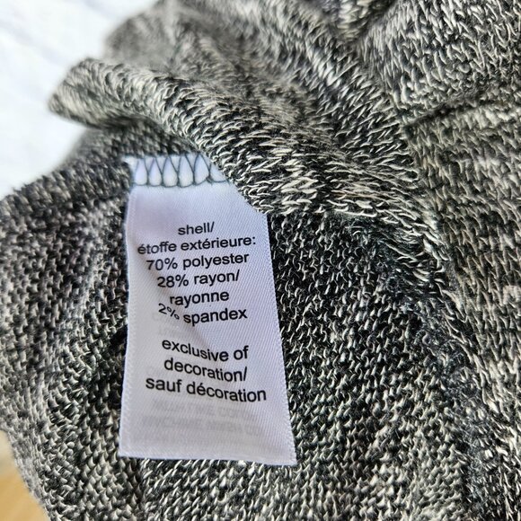 NWT Maurices Sz S Marled Black Velvet Lace 3/4 Sleeve Lightweight Knit Tunic Top - Picture 9 of 10